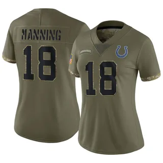 NIKE PEYTON MANNING INDIANAPOLIS COLTS VAPOR COLOR RUSH JERSEY WOMENS XL $95