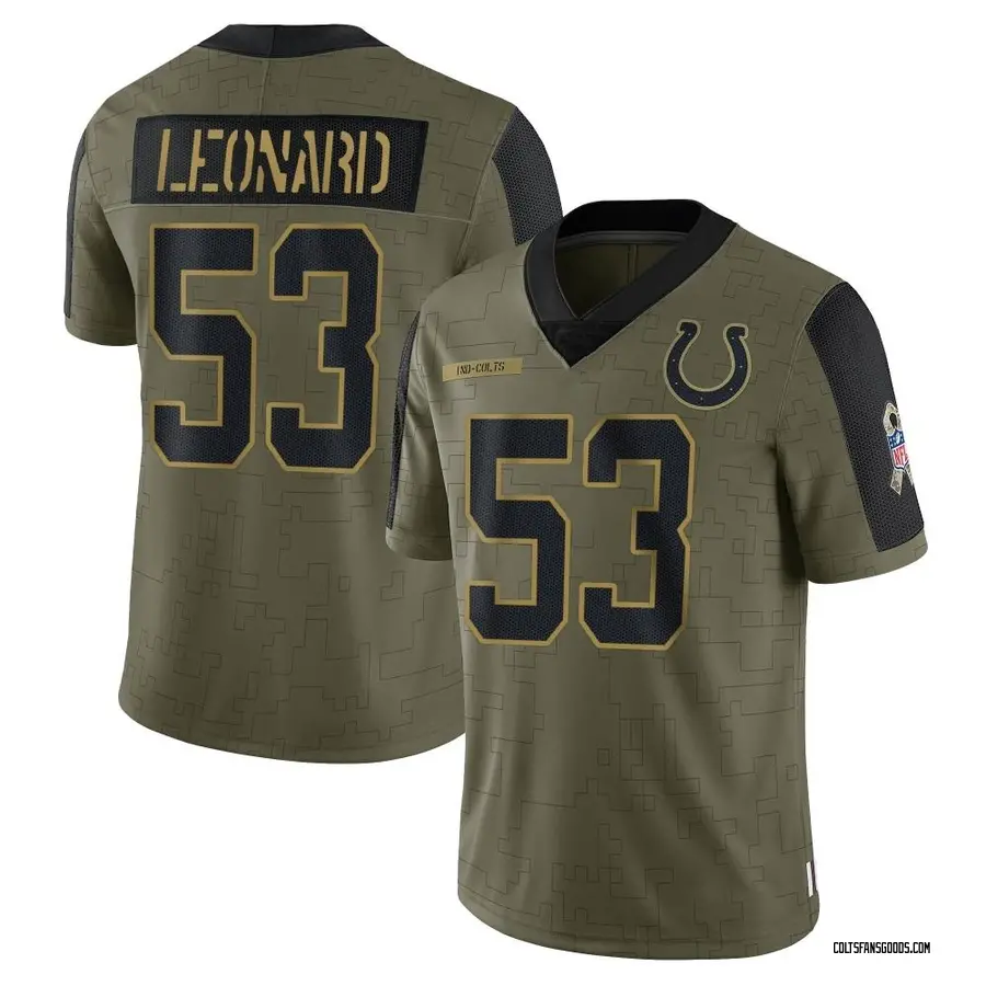 Shaquille Leonard Indianapolis Colts Nike 2022 Salute To Service Limited  Jersey - Olive