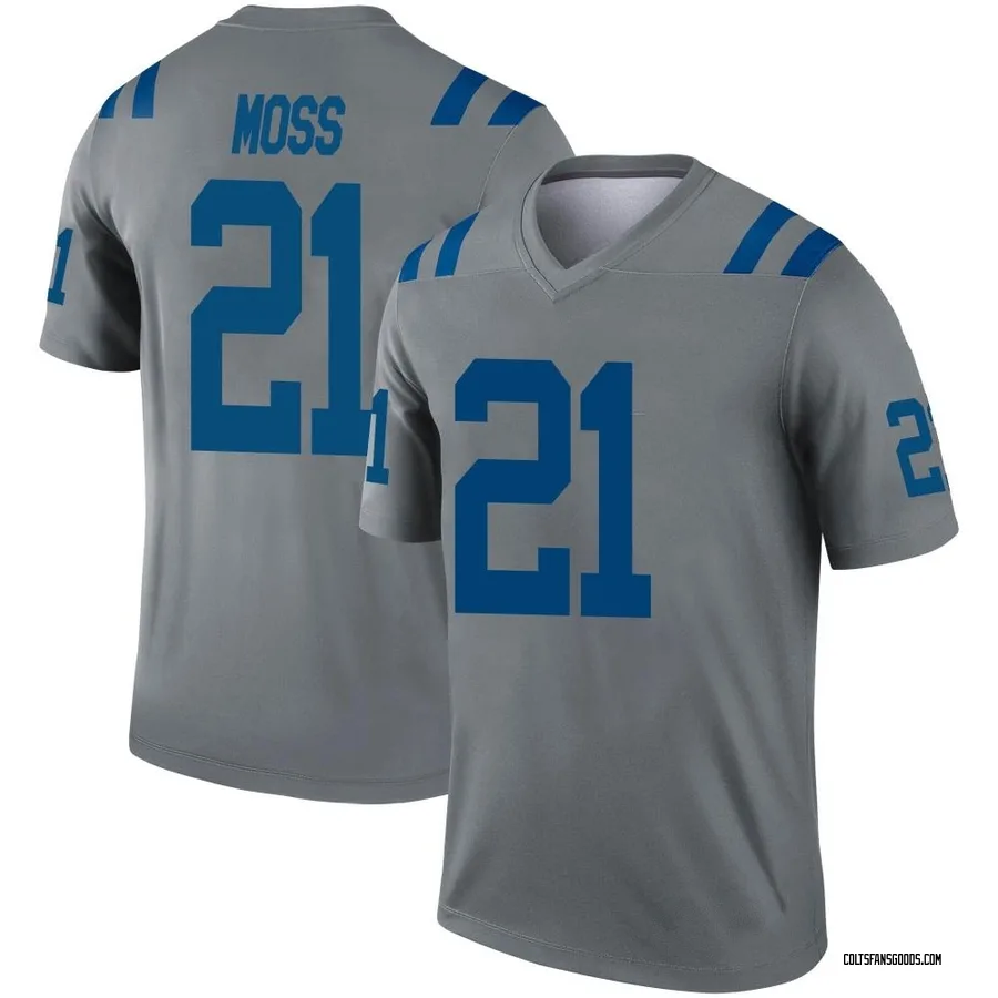 Zack Moss Indianapolis Colts Men's Legend Inverted Nike Jersey - Gray